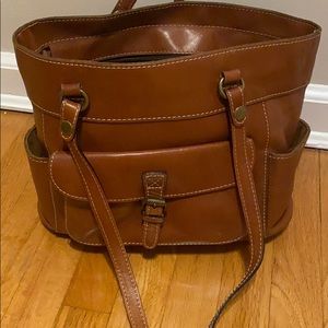 Patricia Nash brown bucket tote